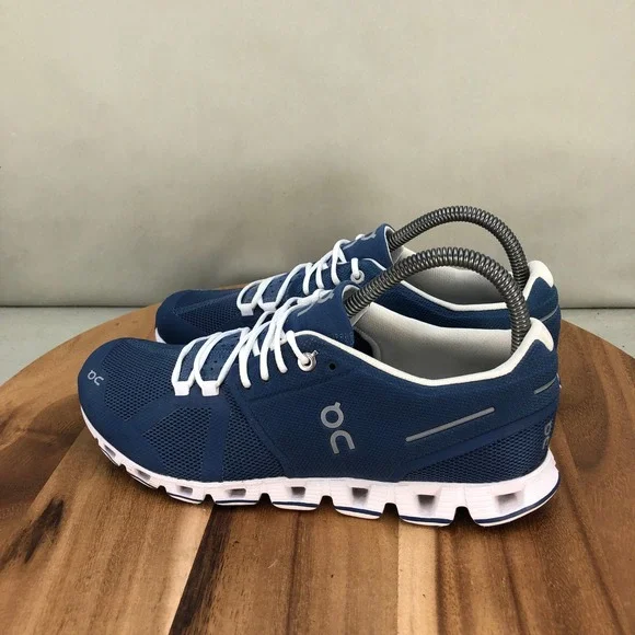 On Cloud 5 Running Shoes Womens 8 Blue White Lightweight Cushioned Comfort - Picture 3 of 8